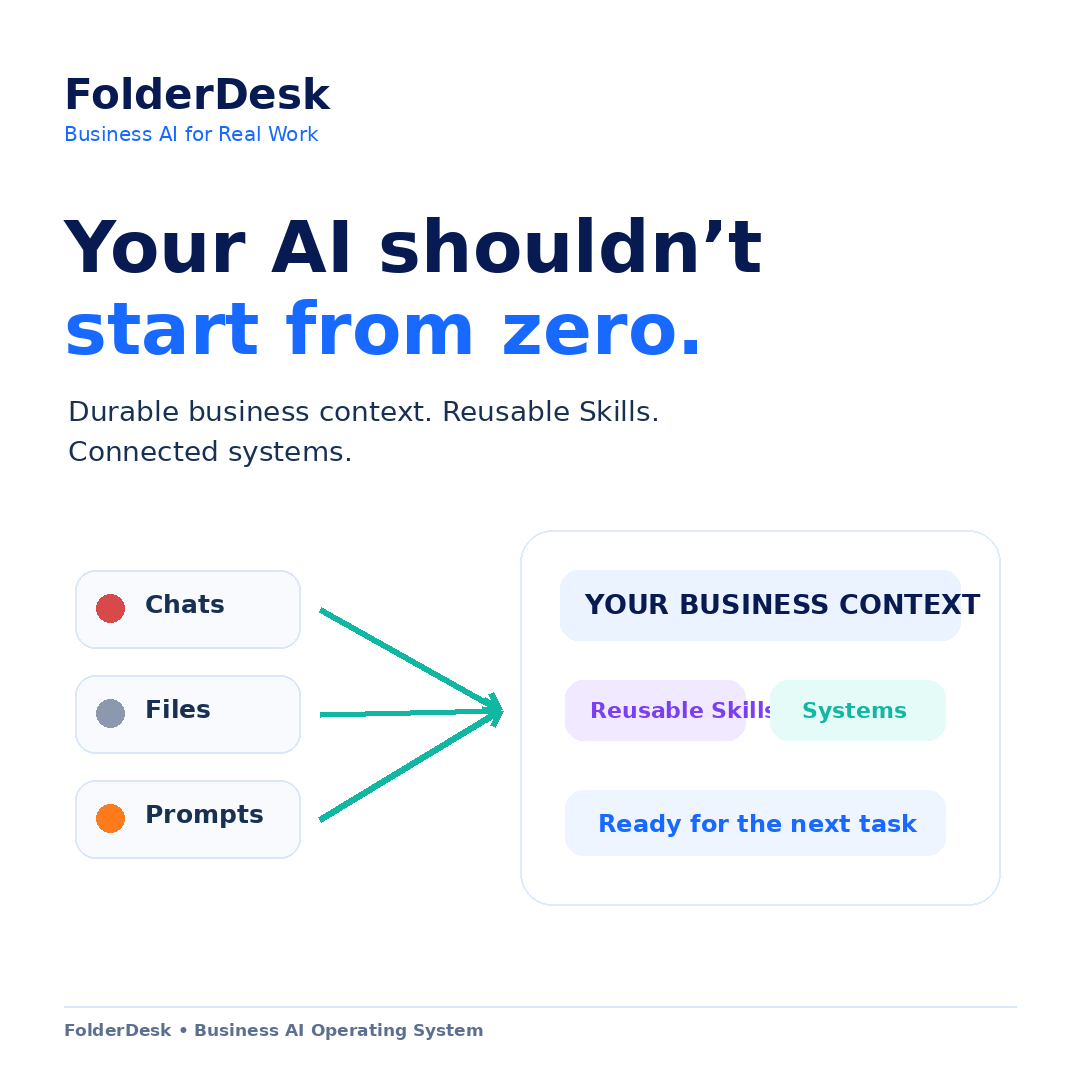 AI should not start from zero.