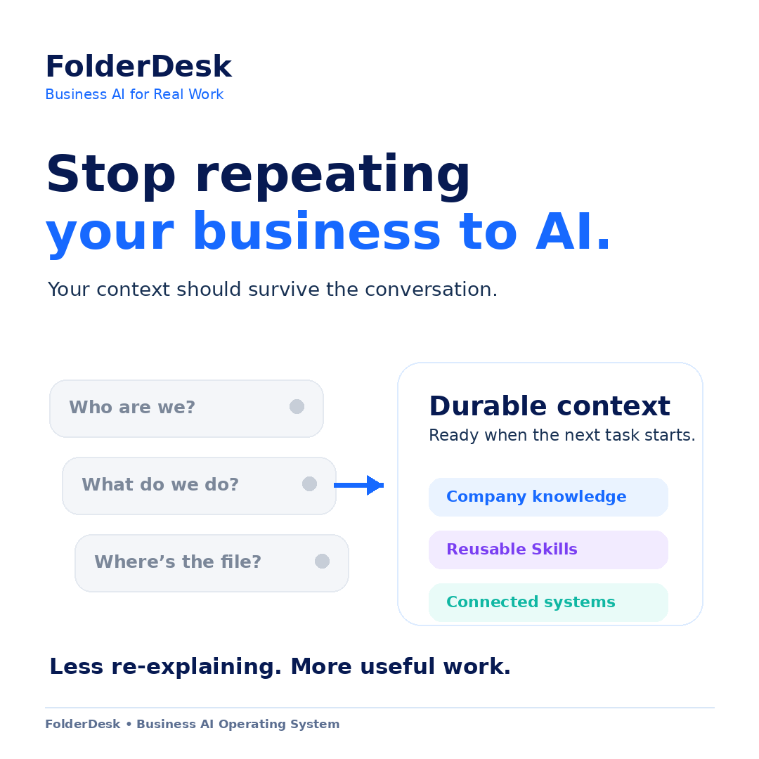 Stop repeating the same business context to AI.